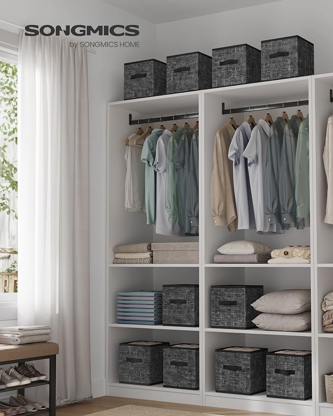 SONGMICS Storage Cubes, 11-Inch Foldable Closet Organizers | Non-Woven Fabric - Image 2