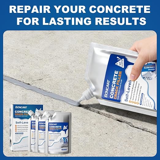 Concrete Crack Filler, Self-Leveling & Fast Drying, Waterproof, 39.57 Fl Oz | - Image 7