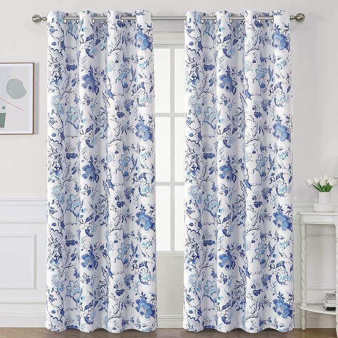 H.VERSAILTEX Blackout Curtains 108 Inch Length 2 Panels Set Floral Print - Image 2