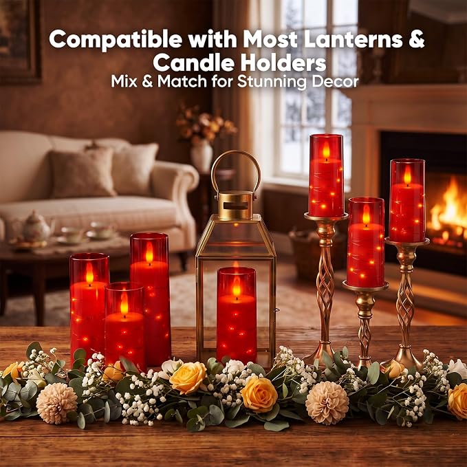 Raycare 18 Pcs Flameless Battery Operated Pillar Candles - Image 3