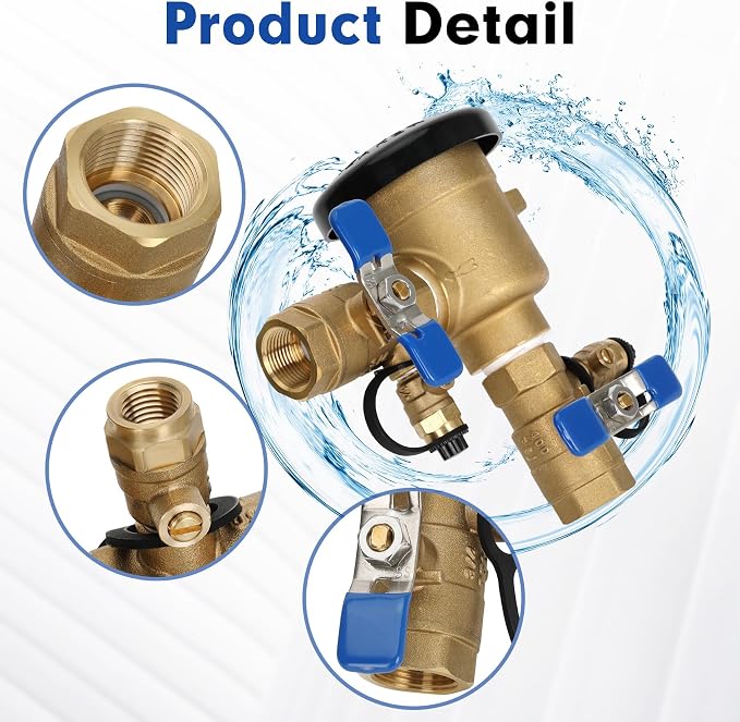 3/4" 720A Pressure Vacuum Breaker, Heavy-Duty Brass Backflow Preventer - Image 7