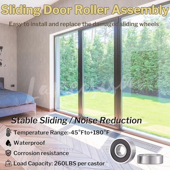 4Pcs Sliding Door Tandem Roller, Heavy-Duty 1-1/4 Inch Sliding Door Tandem - Image 6