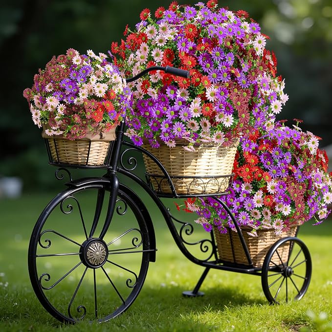 Alupssuc 40 Bundles Artificial Daisies Flowers Fake Silk Plant - Image 4