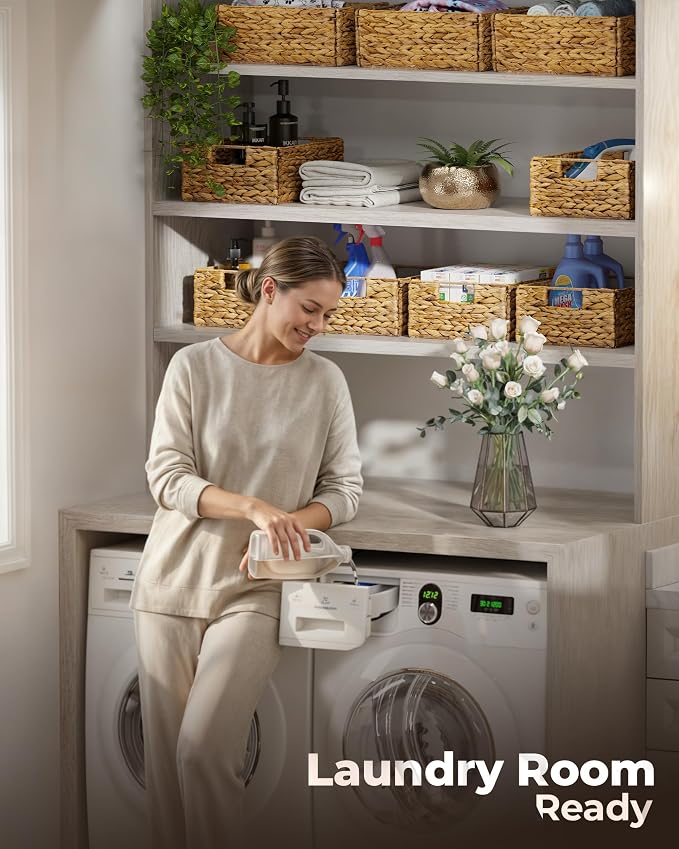 Bluewest Water Hyacinth Storage Baskets, Woven Bins - Image 3
