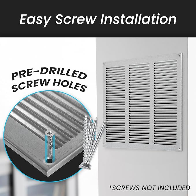 Repa Market Air Vent Cover 16x12 Inch Galvanized Steel Louvered Grill Cover - Image 5