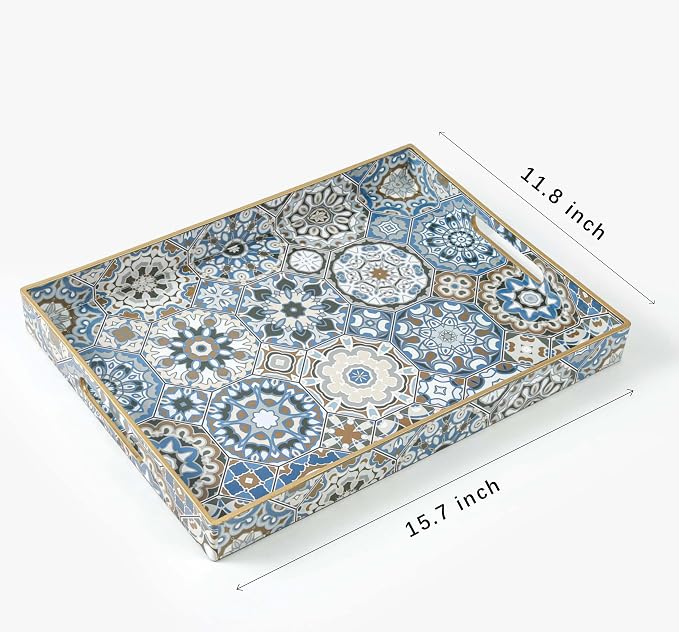 AGIOTA Boho Coffee Table Trays Serving Tray - Image 3
