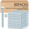 Tandefio 80 Pack 3/8" x 4" Concrete Screw Anchor Galvanized Large Diameter by Tandefio