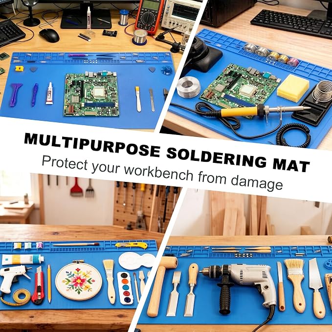 Extra Large Soldering Mat, 32.3’’x16.6’’ Large Silicone Solder Mat, 932℉ Heat - Image 6