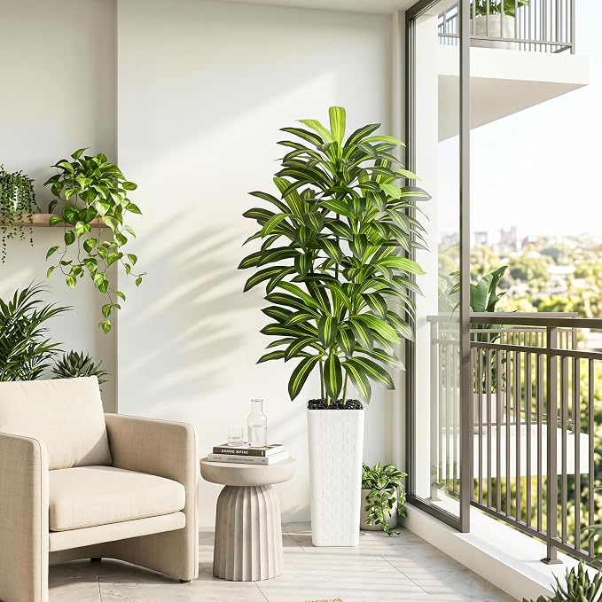 Artificial Dracaena Tree Indoor, 7FT Tall Fake Floor Plants - Image 2
