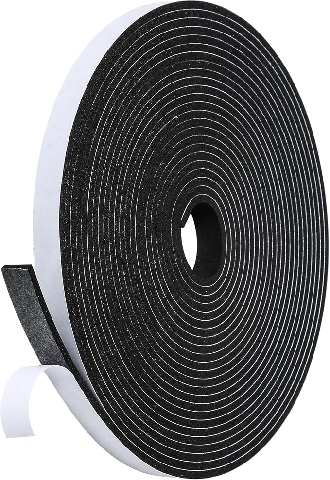 Weather Stripping Door Seal Strip- 1/2 Inch X 1/8 Inch X 26Feet, Strong Adhesive by Amzjjle