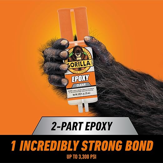 Gorilla 2 Part Epoxy, Incredibly Strong Bonding, 5 Minute Set, 0.85 oz | Water - Image 5