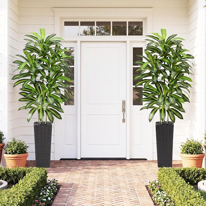 Artificial Dracaena Tree Indoor, 7FT Tall Fake Floor Plants - Image 9