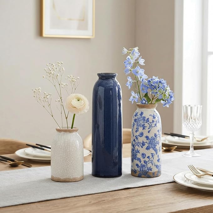 Vintage Ceramic Vase Set of 3 - Image 5