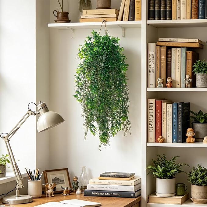 4Pcs Fake Hanging Fern Plants for Outdoors, UV Resistant Artificial Ferns - Image 6