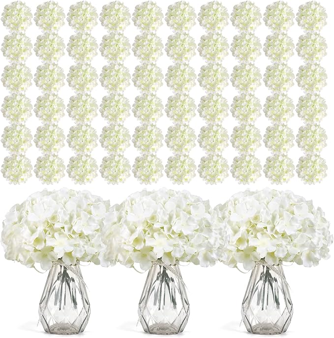 Auihiay 304Pcs Hydrangea Artificial Flowers Bulk, Silk Hydrangeas Flowers | by Auihiay