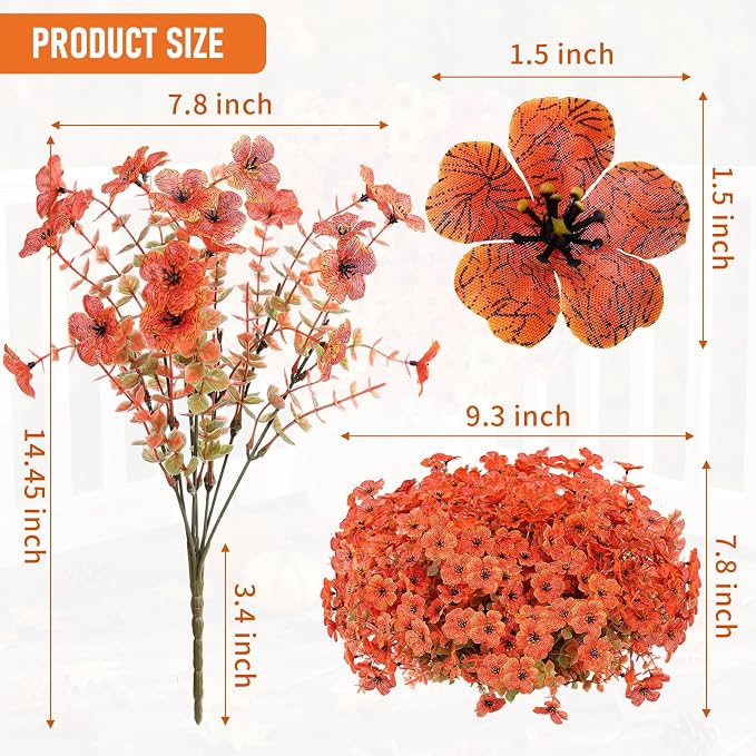 13 Bundles Artificial Fall Flowers Fake Mums - Image 2