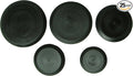 25 Piece Flush Mount Black Hole Plug Assortment by Caplugs