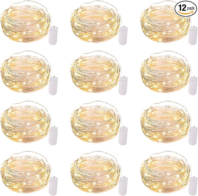 Brightown 12 Pack 7ft Battery Operated LED Fairy Lights by Brightown