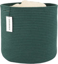 XUANGUO Cotton Rope Basket For Girls Boys Kids 16”X14” dark green | Baby by XUANGUO