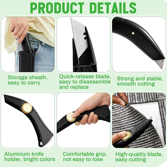 WILLBOND 4 Pack Heavy Duty Fixed Roofing Knife - Image 3