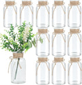 12 Pack Mason Jar Vases for Centerpieces, Wide Mouth Mason Jars by LEYIQU