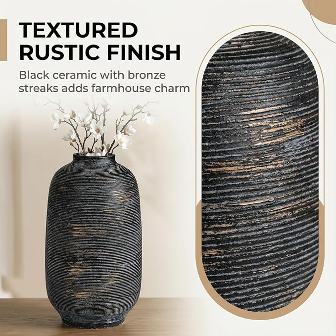 Large Ceramic Vase, Farmhouse Flower Vase - Image 2