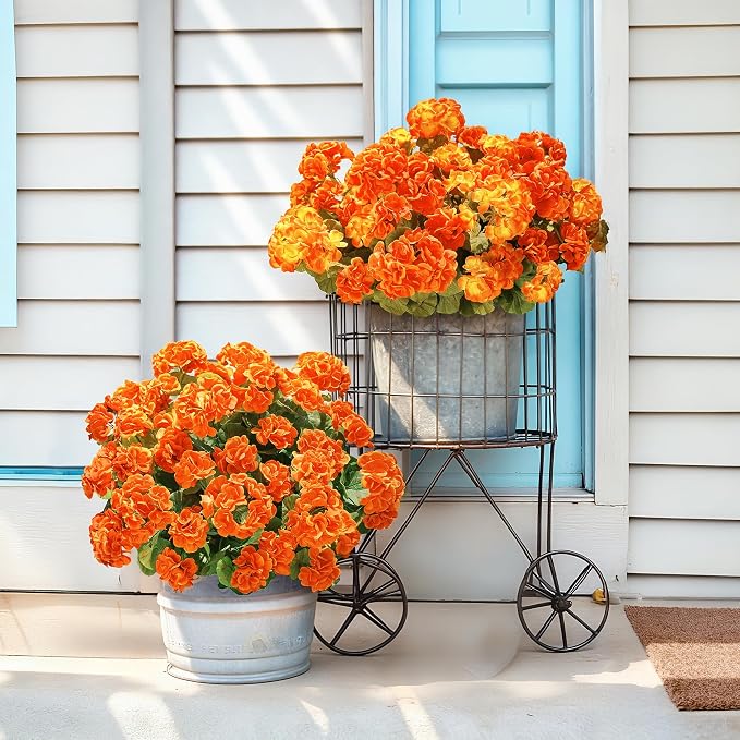 Fake Geraniums Artificial Flowers - Image 4