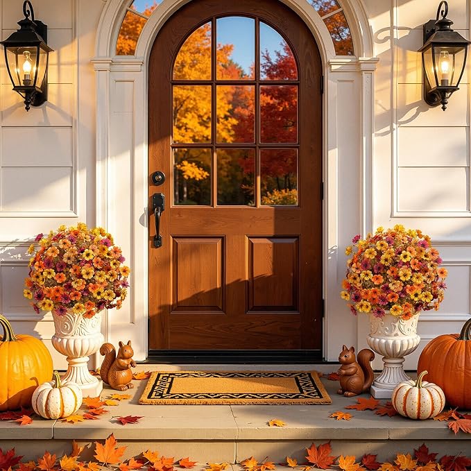 4Pcs Artificial Fall Ball Flowers - Image 8