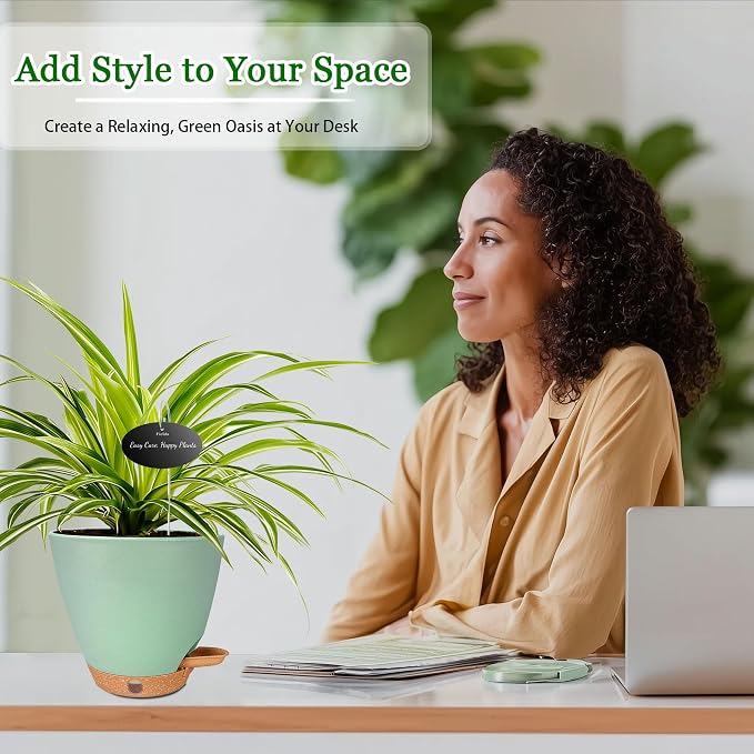 6 Inch Small Plant Pots for Indoor Outdoor Plants, Self Watering | Plastic - Image 4