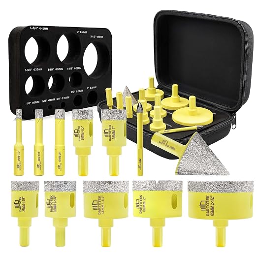 Diamond Core Drill Bits Set 12PCS by DARTOTEK