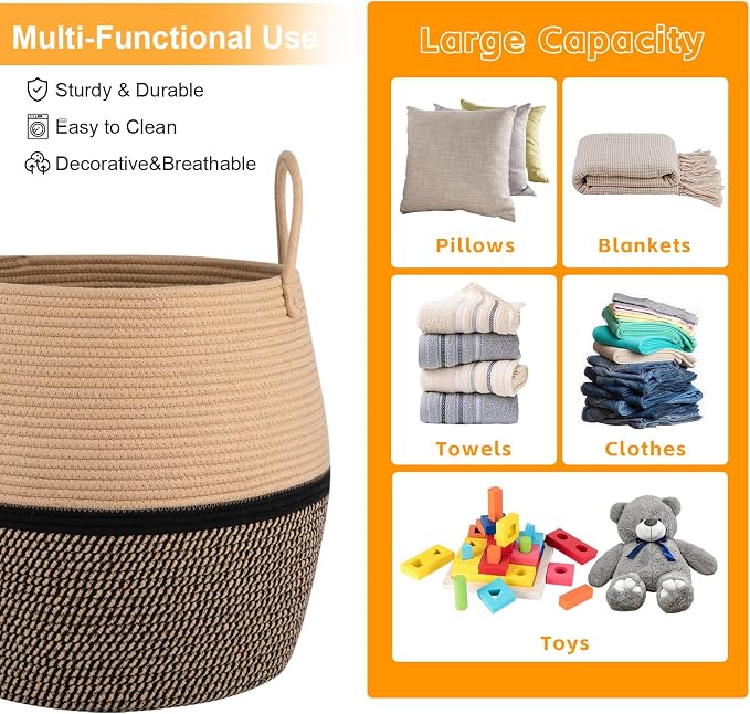 OIAHOMY 60L Blanket Basket - Image 5