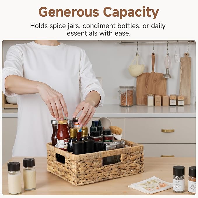 StorageWorks Water Hyacinth Pantry Baskets - Image 4