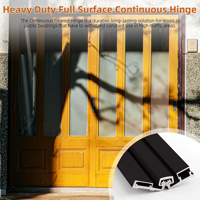 2 Pcs 83" Heavy Duty Continuous Hinge Y, Full Surface Anodized Aluminum - Image 4