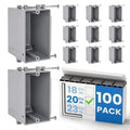 1-Gang New Work Outlet Box, 20 Cubic Inch Single Gang PVC Electrical Box by OhLectric