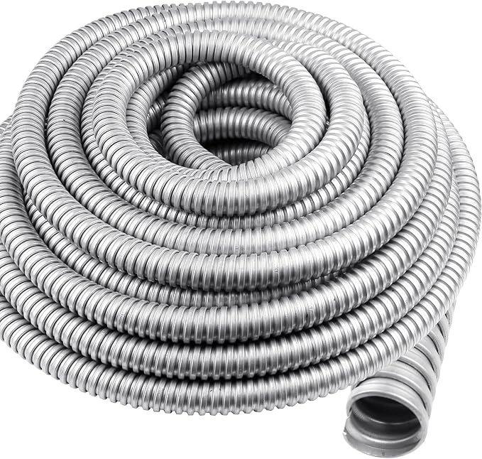 1 Inch 25 FT Flexible Reduced Wall Electrical Conduit, Iron Galvanized Cable - Image 4