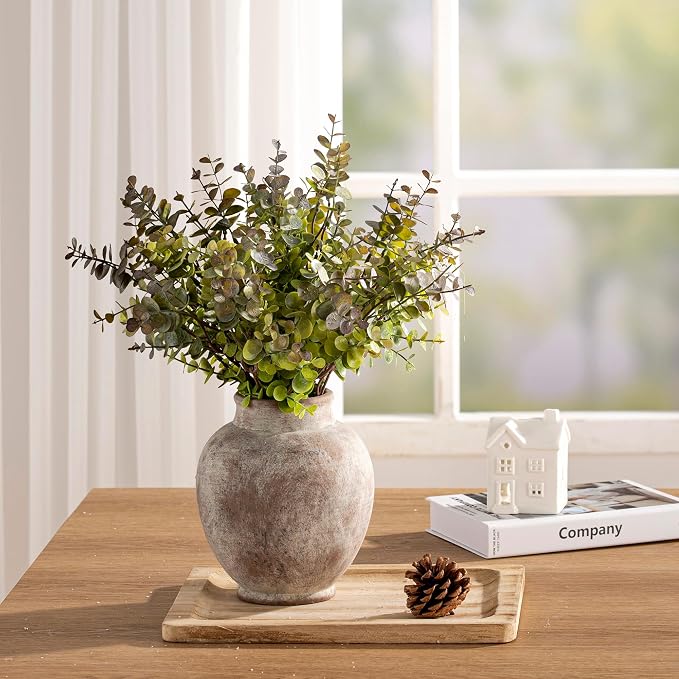 Ceramic Flower Vases Home Decor, Rustic Farmhouse Decorative Vase Pottery - Image 9