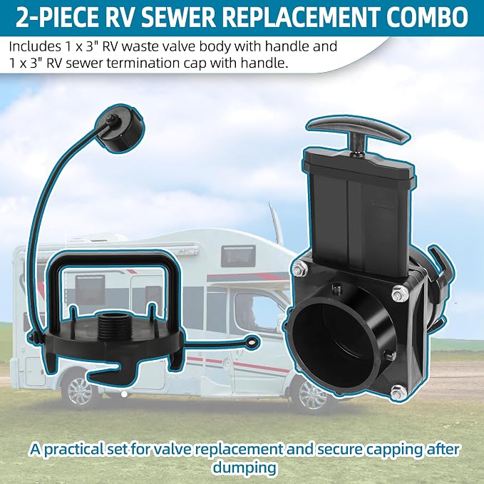 TonGass 3" RV Waste Valve Body - Image 3