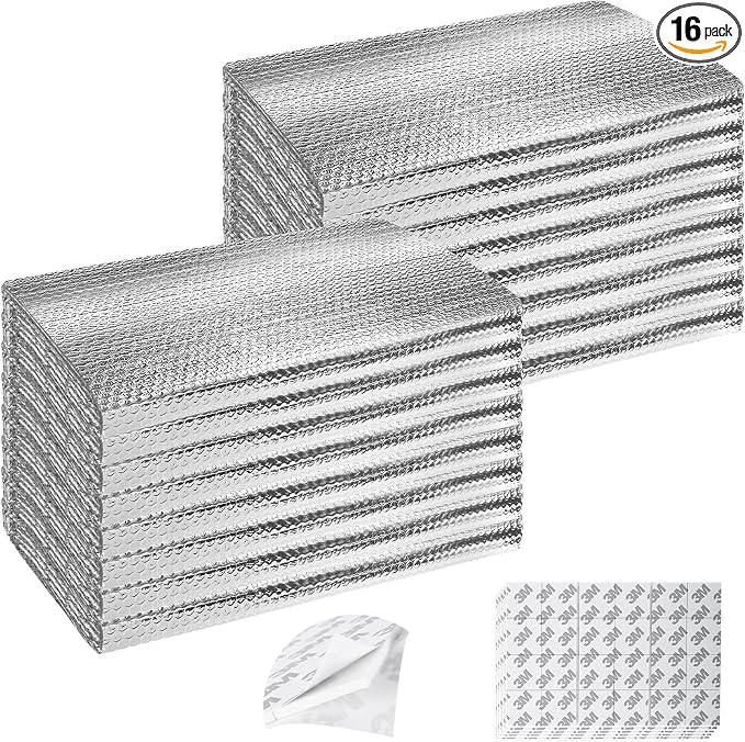 Garage Door Insulation Kit 16P Double Bubble Window Heat Insulation Panels by ToLanbbt