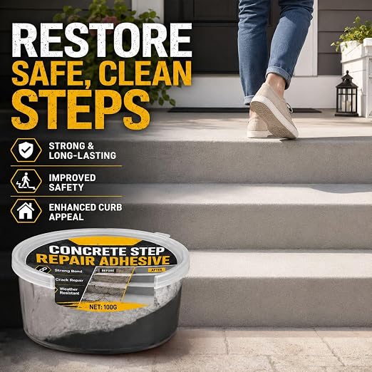 Concrete Step Repair Adhesive, Heavy Duty Concrete Crack Repair, Strong Bond - Image 5