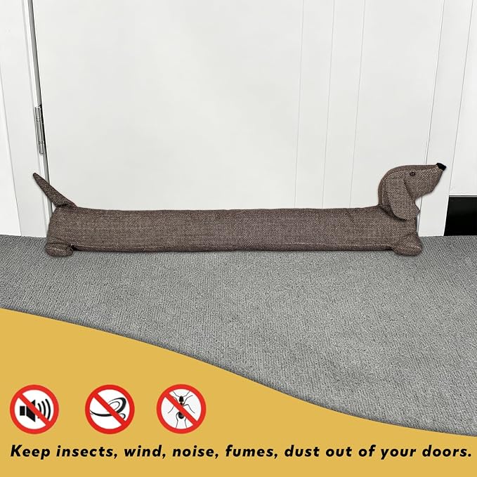 Dog Under Door Draft Stopper Heavy Duty, 3LB 36 Inch Decorative Fabric Door - Image 6