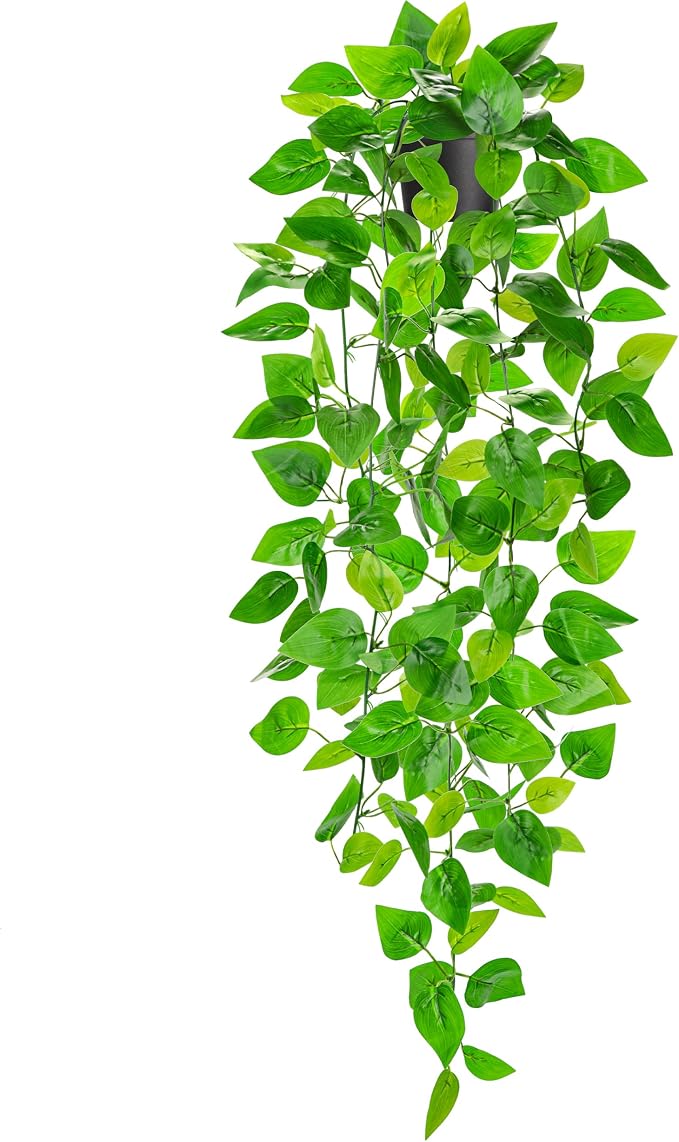Der Rose 34" Fake Hanging Plant Artificial Pothos Vines Office Shelf Decor | by DerRose