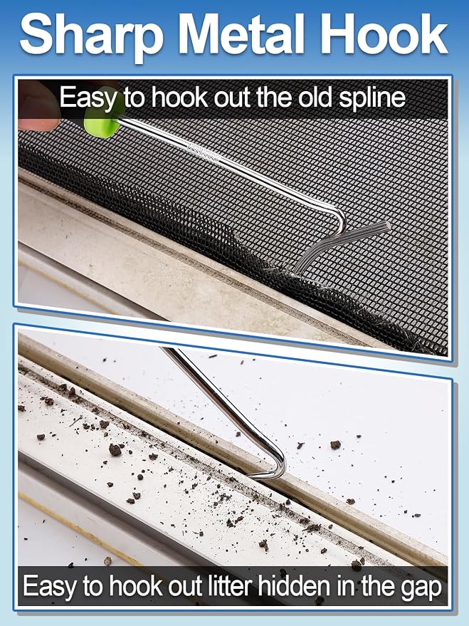MEWTOGO 3 in 1 Screen Repair Kit, Window Screen Replacement Tools | Including - Image 5