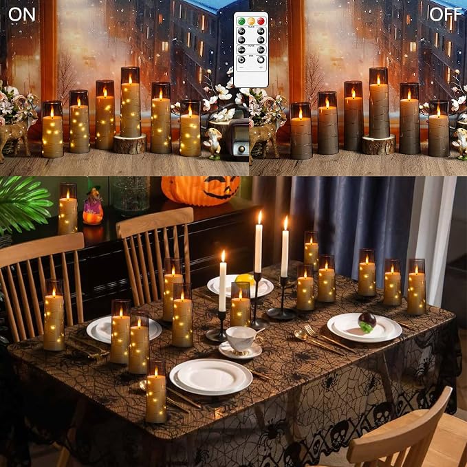 Flameless LED Candles with Timer 24 Pc Flickering Flameless Candles - Image 4