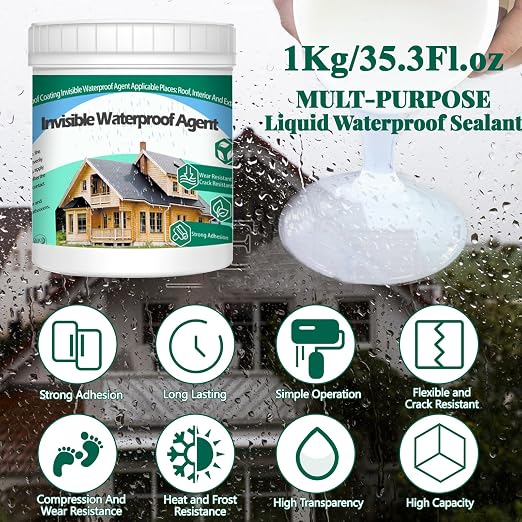 QUKLOGEN 1Kg/35.3Fl.oz Invisible Waterproof Agent Indoor&Outdoor Waterproof - Image 2