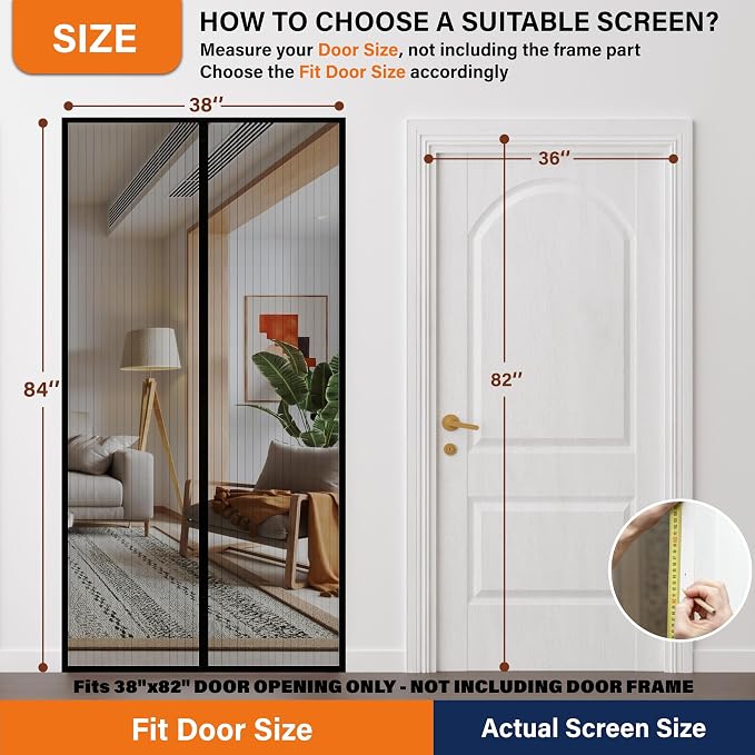 Magnetic Screen Door, Door Screen Magnetic Closure-Keeps Bugs Out Let Breeze in - Image 2