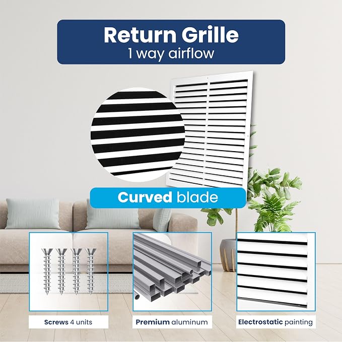 18x24 Aluminum Wall Ceiling Air Return Vent Cover HVAC Rustproof Grille - Image 4