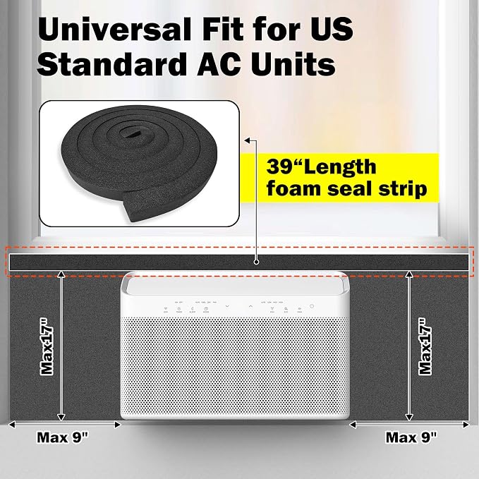 Window Air Conditioner Insulated Foam Side Panels, Weatherproof Window Ac Foam - Image 2