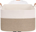 Goodpick 105L Extra Large Woven Rope Blanket Basket, Toys & Pillows, Living by Goodpick