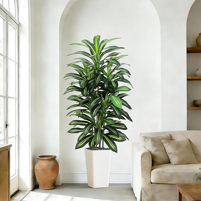 Artificial Dracaena Tree Indoor, 5FT Tall Fake Floor Plants - Image 6