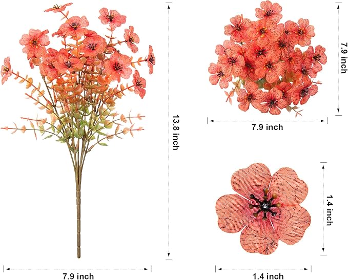 florisso Artificial Fall Flowers Fake Mums - Image 9